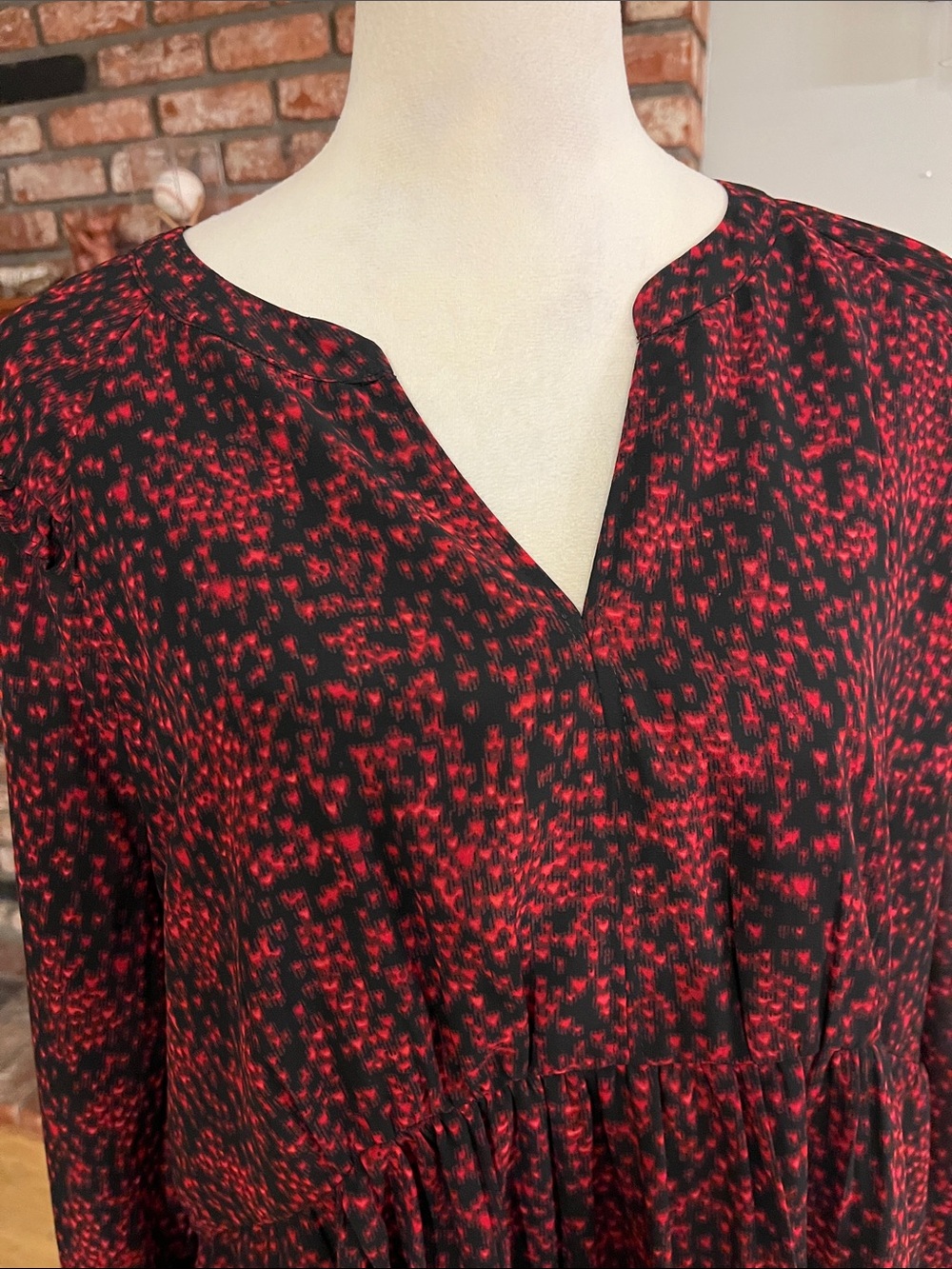 ✨ BeachLunchLounge Red & Black Printed Dress XL | Effortless Boho Chic ✨ - Picture 4 of 7